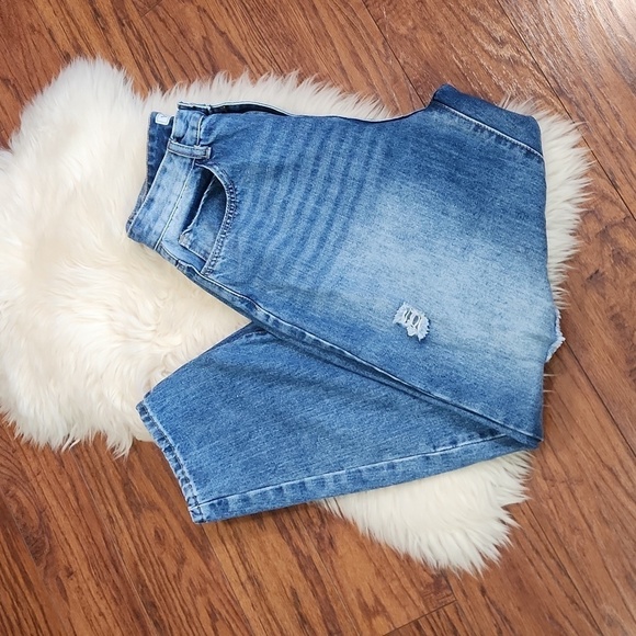 YMI Denim - YMI Wide Leg Distressed Jean's